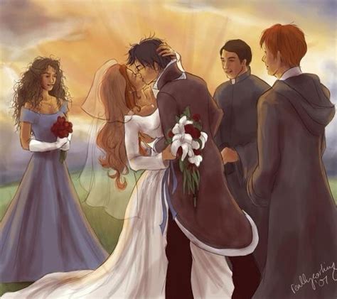 harry and ginny|ginny and harry potter wedding.